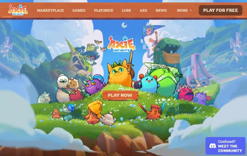 Axie Inifnity game with its characters
